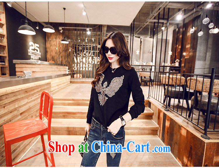 Korean female spring Eagle stamp round-collar T pension female S 767 gray black are code pictures, price, brand platters! Elections are good character, the national distribution, so why buy now enjoy more preferential! Health