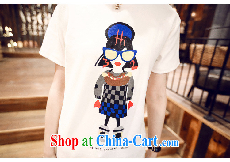 Korean summer female cartoon character round-collar T pension female S 715 white are code pictures, price, brand platters! Elections are good character, the national distribution, so why buy now enjoy more preferential! Health