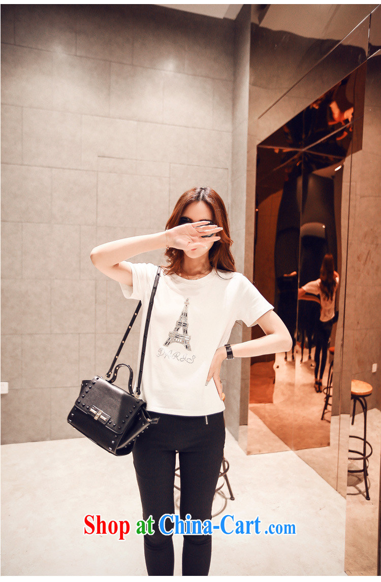 short-sleeve girls T-shirt summer maximum code Cultivating Female in Europe the Eiffel Tower T 桖 parquet drill long-sleeved T-shirt S 816 white are code pictures, price, brand platters! Elections are good character, the national distribution, so why buy now enjoy more preferential! Health