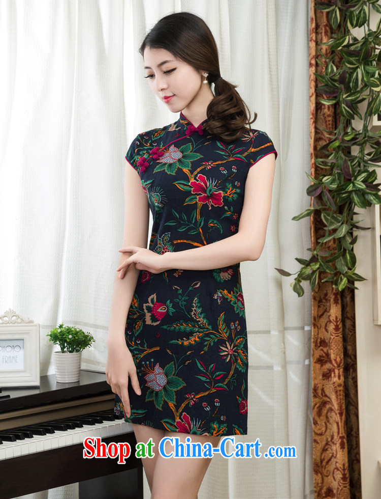 The more the retro 2015 new dresses spring and summer with improved stylish stamp dresses summer short, cultivating the waist graphics thin everyday dress, 01 S pictures, price, brand platters! Elections are good character, the national distribution, so why buy now enjoy more preferential! Health