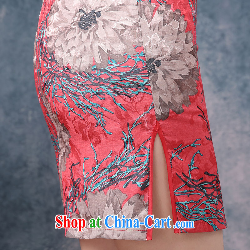 2015 new spring and summer retro improved beauty dresses, stamp duty for the forklift truck sexy dresses daily outfit red stamp XXL, love, in accordance with China, and on-line shopping
