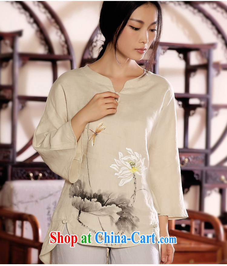 I should be grateful if you would have white autumn terrace 2015 marks the commission Basket Spring and Autumn on female Chinese Tang women linen arts relaxed, served female apricot XXL pictures, price, brand platters! Elections are good character, the national distribution, so why buy now enjoy more preferential! Health