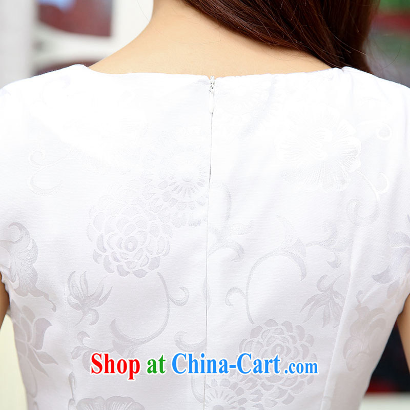 Summer 2015 new toast serving blue-and-white porcelain exported wedding dresses dress bridesmaid banquet improved cheongsam female white and green XL, domino-hee, shopping on the Internet