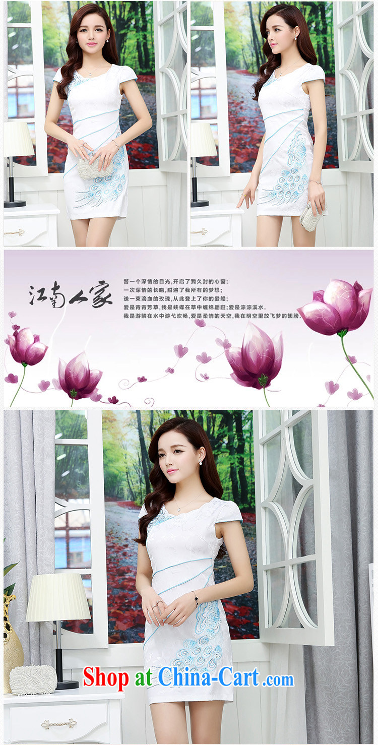 2015 new summer dresses stylish and elegant embroidery antique dresses day dresses beauty dress girls white L pictures, price, brand platters! Elections are good character, the national distribution, so why buy now enjoy more preferential! Health