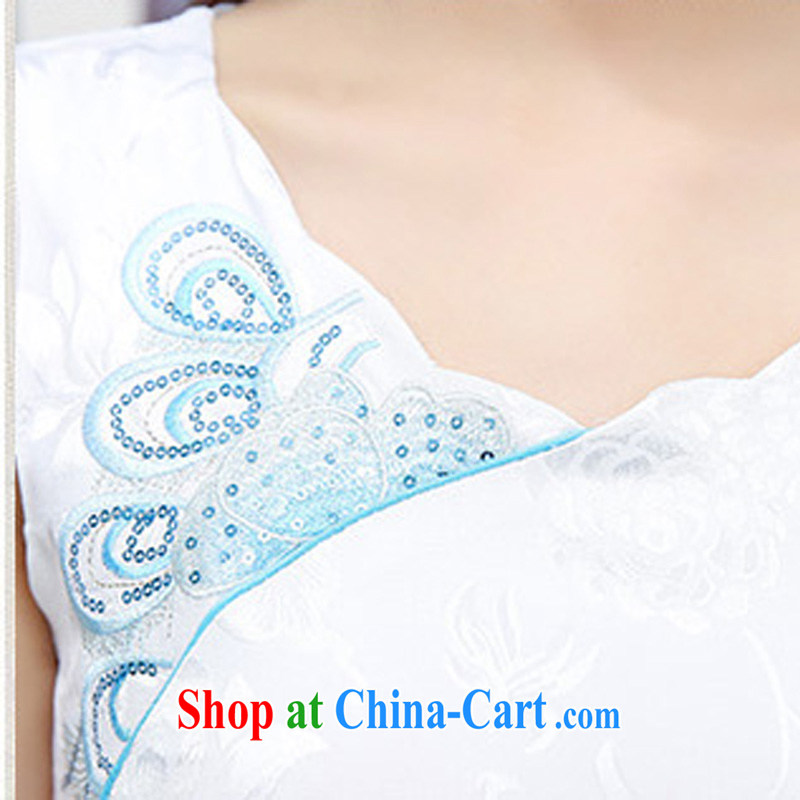 2015 new summer dresses stylish and elegant embroidery retro everyday dress beauty dresses dresses female white L, domino-hee, shopping on the Internet