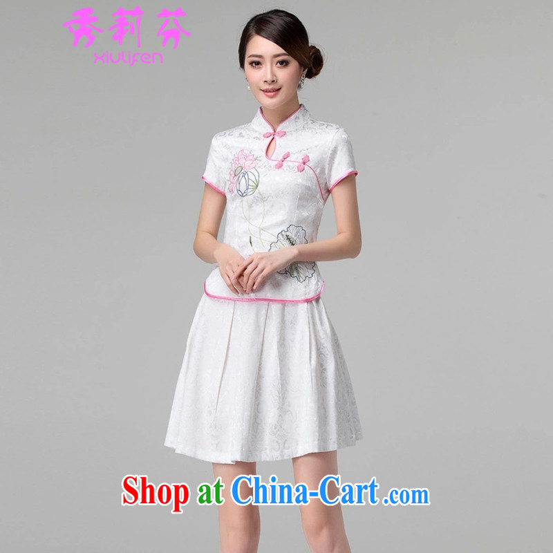 Hsiu-li-fen 2015 spring and summer girls decorated in a classical day-long-sleeved improved stylish outfit two piece kit B - 518 - 1121 pink XL, Su-li-fen (xiulifen), on-line shopping