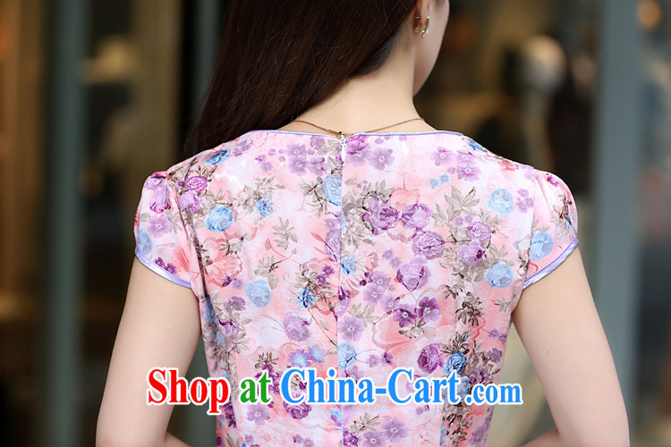 US-Iraqi advisory committee 2015 summer New and Improved stylish embroidered cheongsam dress elegant Chinese Ethnic Wind beauty graphics thin style short-sleeved gown light purple XL pictures, price, brand platters! Elections are good character, the national distribution, so why buy now enjoy more preferential! Health