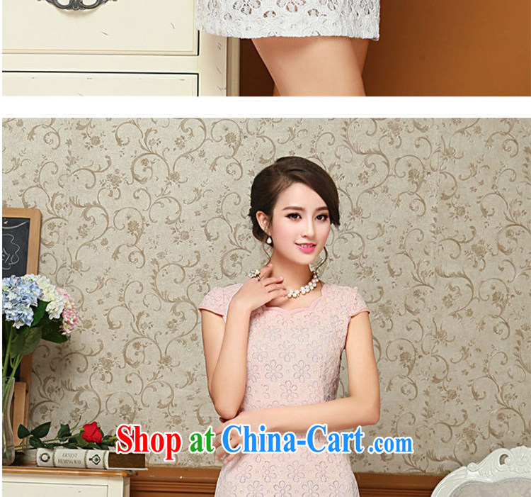 The Beijing Summer 2015 new retro arts Chinese improved banquet Sau San video thin biological empty white lace cheongsam girls HM - JAYT 65 white XXL pictures, price, brand platters! Elections are good character, the national distribution, so why buy now enjoy more preferential! Health