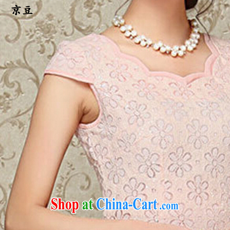 The Beijing Summer 2015 new retro arts Chinese improved banquet beauty graphics thin biological empty white lace cheongsam girls HM - JAYT 65 white XXL E, feast, and shopping on the Internet