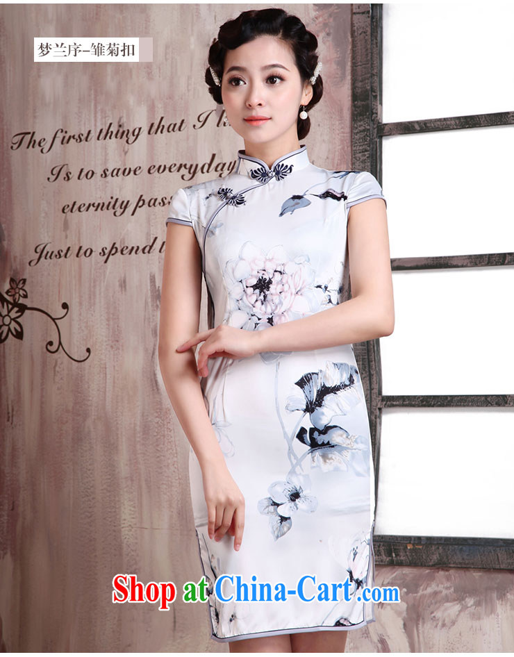 Jubilee 1000 bride's 2015 summer new, Retro beauty cheongsam dress improved temperament, spring day dress cheongsam dress X 2066 dream, orderly - daisy buckle XXL pictures, price, brand platters! Elections are good character, the national distribution, so why buy now enjoy more preferential! Health
