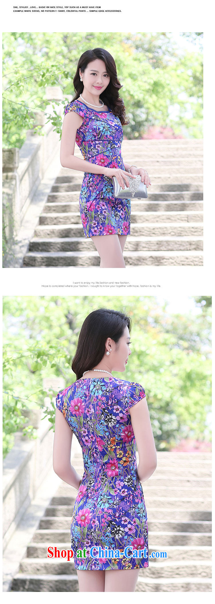 2015 new summer beauty Ms. video air dresses daily short stylish retro dresses blue Sun Flower M pictures, price, brand platters! Elections are good character, the national distribution, so why buy now enjoy more preferential! Health
