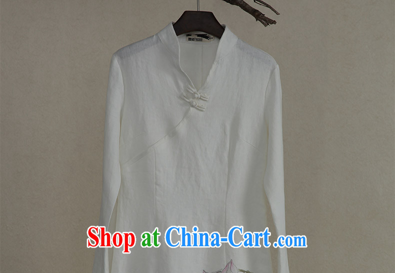 Ink 2015 spring new cotton Ma dresses Ethnic Wind Chinese basket mounted on the Commission for Women linen white skirt white XXL pictures, price, brand platters! Elections are good character, the national distribution, so why buy now enjoy more preferential! Health