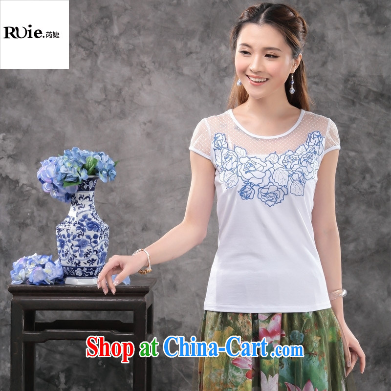 8587 M real-time concept in stock 2015 summer National wind embroidery embroidery lace stitching cultivating graphics thin female T pension white 3XL, health concerns (Rvie .), and, on-line shopping