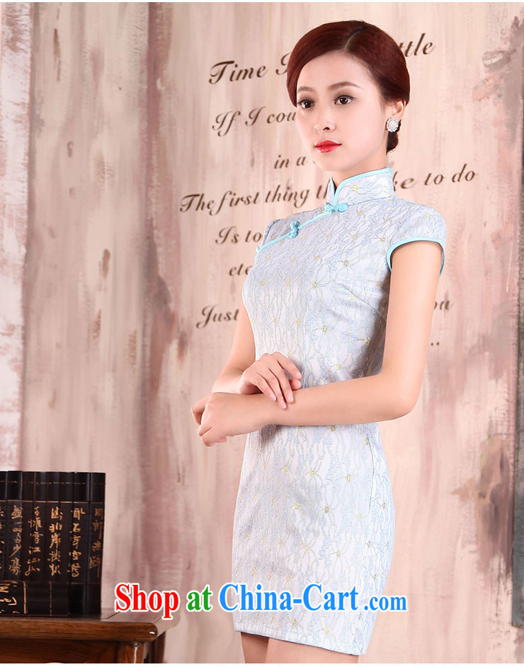 Jubilee 1000 bride's 2015 Spring Summer retro improved day-dresses summer short, cultivating the waist lace dress X 2096 pale yellow XXL pictures, price, brand platters! Elections are good character, the national distribution, so why buy now enjoy more preferential! Health