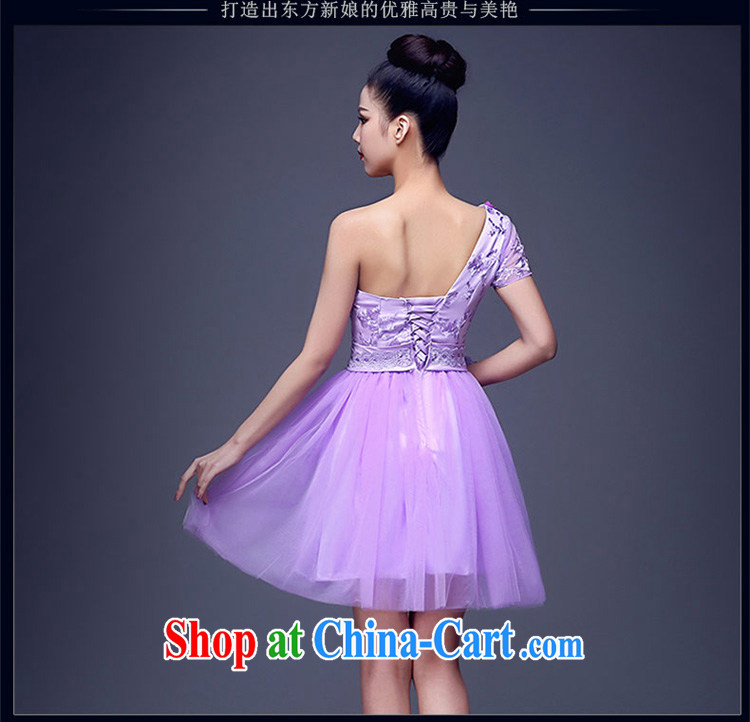 2015 summer bridesmaid dresses in short lace Korean video thin purple bridal bridesmaid sister shaggy dresses, shoulder, XXL pictures, price, brand platters! Elections are good character, the national distribution, so why buy now enjoy more preferential! Health