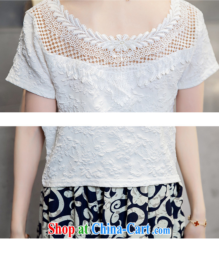 Real-time elections as soon as possible a new 2015 summer Korean female round-collar hook flower T-shirt shorts two piece white XL pictures, price, brand platters! Elections are good character, the national distribution, so why buy now enjoy more preferential! Health