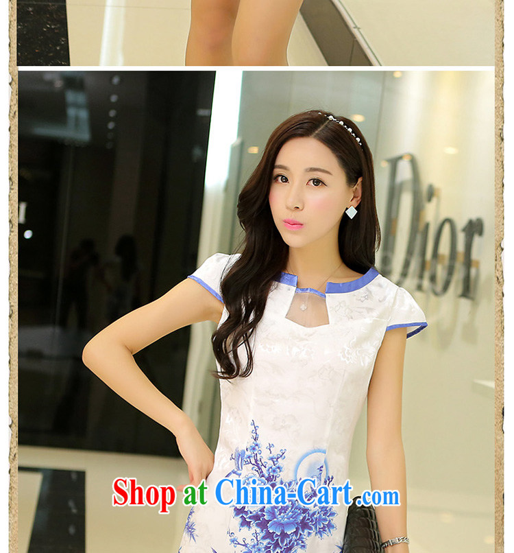 The Beijing Summer 2015 New Beauty classic qipao painting short retro HM - JAYT 55 light blue Peony XL pictures, price, brand platters! Elections are good character, the national distribution, so why buy now enjoy more preferential! Health
