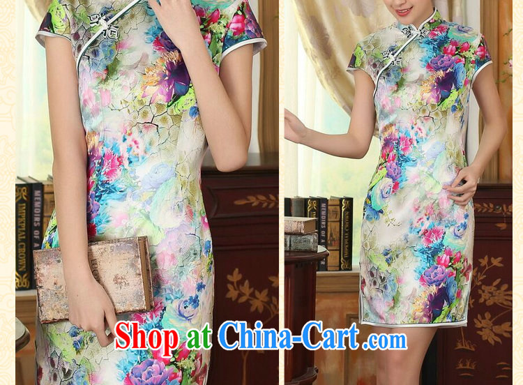 Find Sophie summer female qipao heavy silk retro classic sauna silk poster stretch Satin beauty double short cheongsam as color 2XL pictures, price, brand platters! Elections are good character, the national distribution, so why buy now enjoy more preferential! Health