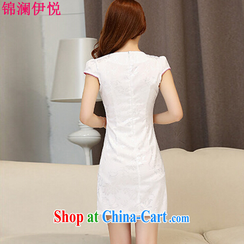 kam world the Hyatt 2015 summer dress New Beauty daily Chinese Antique short-sleeve improved stylish embroidered cheongsam dress dresses XXL Hester Prynne, the world, and, shopping on the Internet