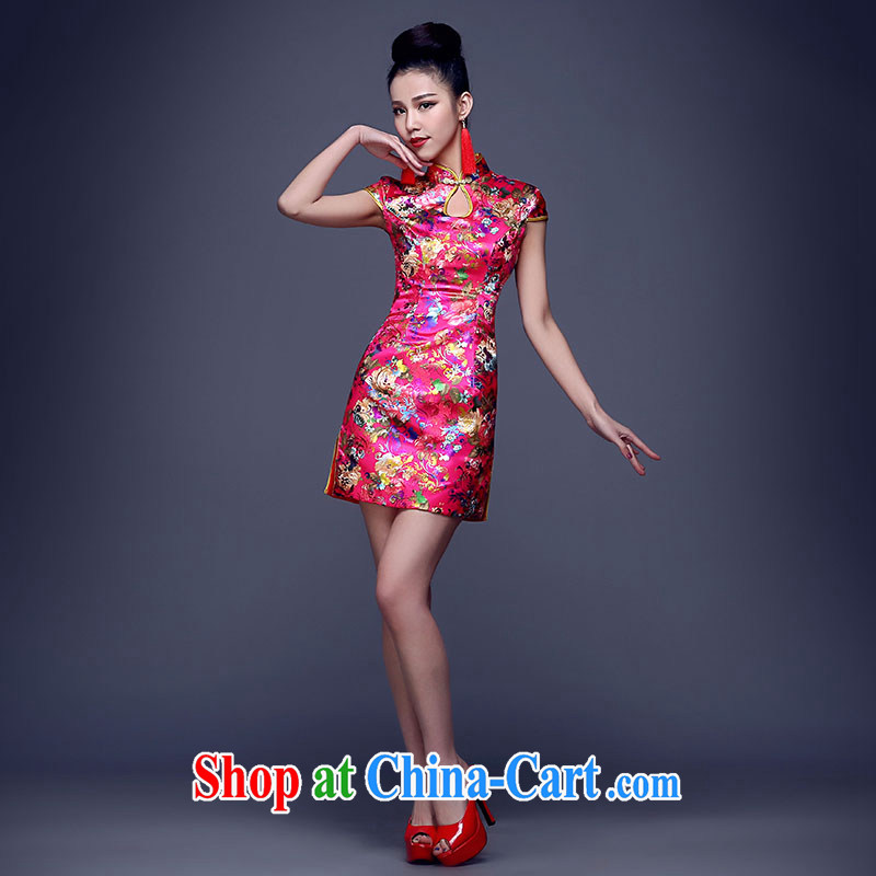 cheongsam dress spring 2015 new sexy night dress, Ms. beauty service performance improved cheongsam dress, short summer yellow-also can be done without the not-for-love, in accordance with China, shopping on the Internet