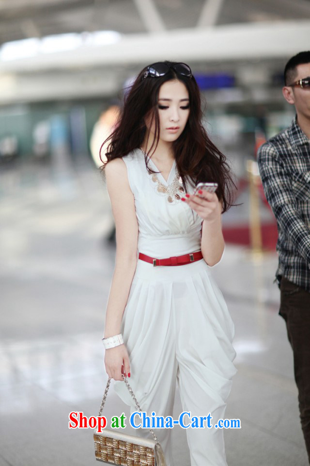 Red Star 2015 new summer girl, trouser press in Europe-pants sleeveless high-waist-pants ultra graphics thin white M pictures, price, brand platters! Elections are good character, the national distribution, so why buy now enjoy more preferential! Health