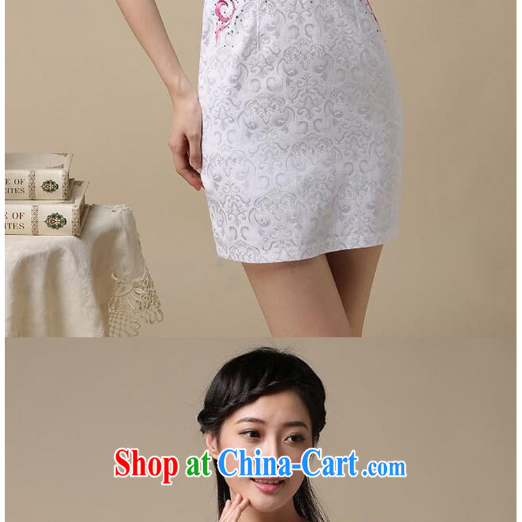 The Beijing Summer 2015 new stylish and refined beauty antique embroidered Chinese qipao Ms. dresses HM - JAYT 50 Blue on white flower XXL pictures, price, brand platters! Elections are good character, the national distribution, so why buy now enjoy more preferential! Health