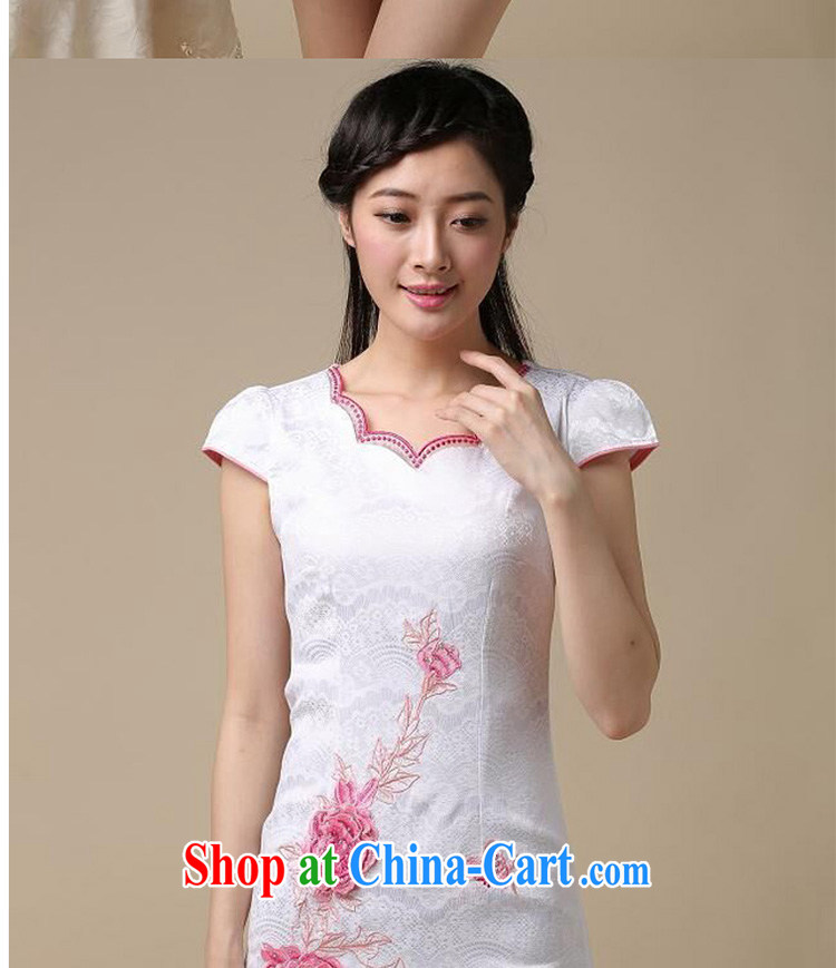 The Beijing Summer 2015 new stylish and refined beauty antique Chinese qipao Ms. dresses embroidered graphics thin HM - JAYT 39 white saffron XXL pictures, price, brand platters! Elections are good character, the national distribution, so why buy now enjoy more preferential! Health