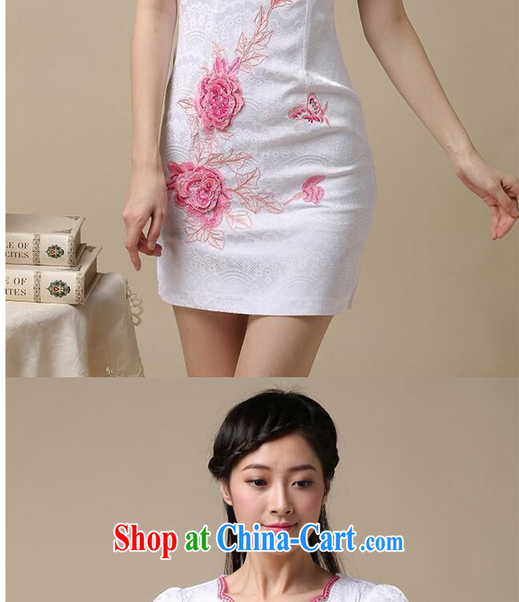 The Beijing Summer 2015 new stylish and refined beauty antique Chinese qipao Ms. dresses embroidered graphics thin HM - JAYT 39 white saffron XXL pictures, price, brand platters! Elections are good character, the national distribution, so why buy now enjoy more preferential! Health