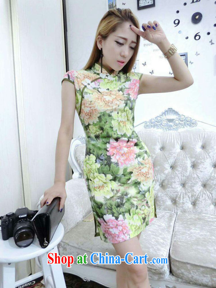 Colorful Flowers 2015 new retro sexy night dress the forklift truck graphics thin beauty package dresses and tight-fitting dresses 3217 yellow L pictures, price, brand platters! Elections are good character, the national distribution, so why buy now enjoy more preferential! Health