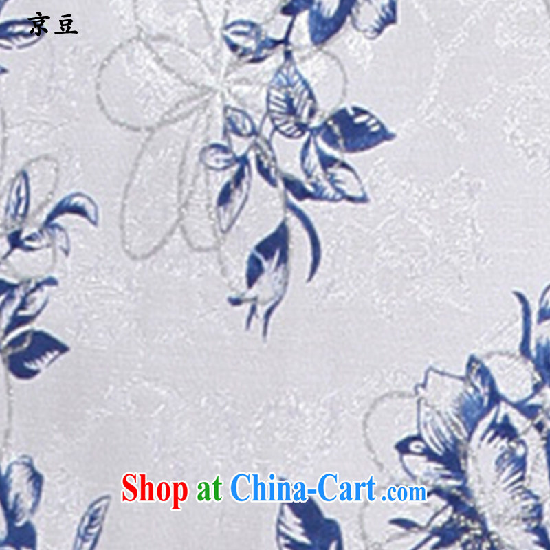 The Beijing Summer 2015 new stylish and refined beauty antique Chinese qipao Ms. dress blue and white porcelain HM - JAYT 28 blue XXL E, feast, and shopping on the Internet