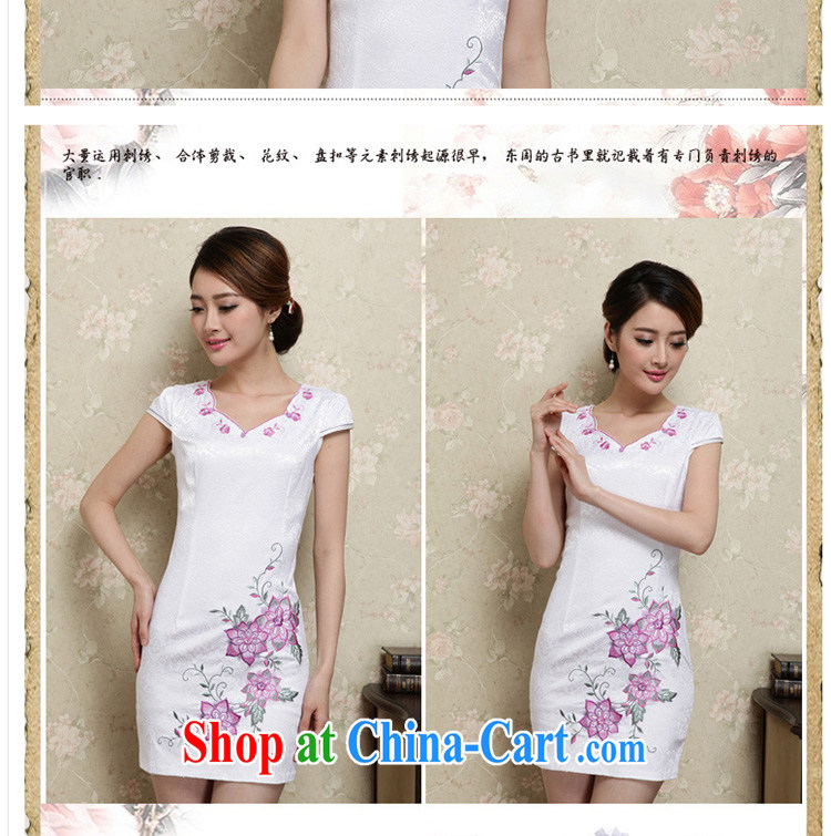 The Beijing Summer 2015 new dresses dresses Beauty Fashion cheongsam dress short embroidered dresses female HM - JAYT 27 purple XXL pictures, price, brand platters! Elections are good character, the national distribution, so why buy now enjoy more preferential! Health