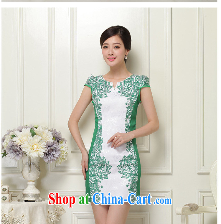 The Beijing Summer 2015 new, modern and refined beauty antique Chinese qipao Ms. dresses and fresh blue HM - JAYT 26 blue XXL pictures, price, brand platters! Elections are good character, the national distribution, so why buy now enjoy more preferential! Health