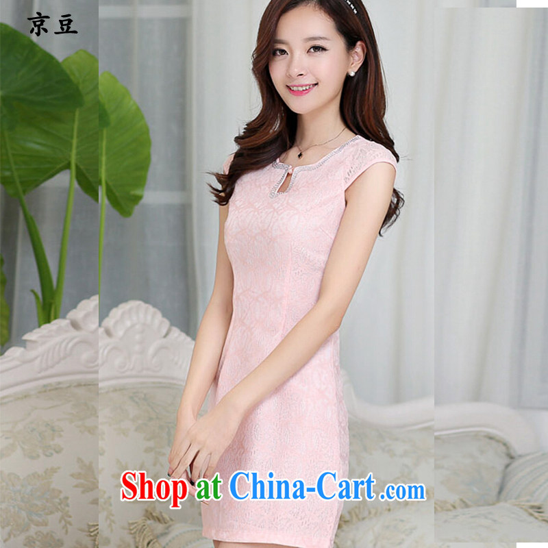 The Beijing Summer 2015 New Products lace elegant ladies dress qipao HM - JAYT 23 blue L E, feast, and shopping on the Internet