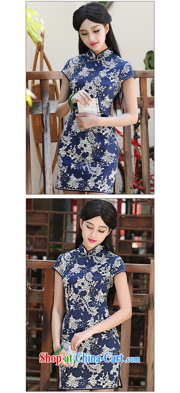 China classic 2015 new, improved Chinese qipao Stylish retro dresses summer beauty routine short female suit XXXL pictures, price, brand platters! Elections are good character, the national distribution, so why buy now enjoy more preferential! Health