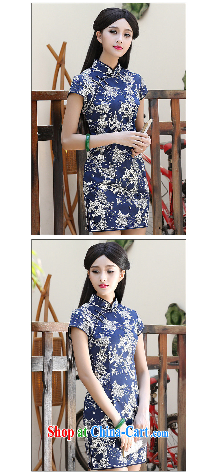 China classic 2015 new, improved Chinese qipao Stylish retro dresses summer beauty routine short female suit XXXL pictures, price, brand platters! Elections are good character, the national distribution, so why buy now enjoy more preferential! Health