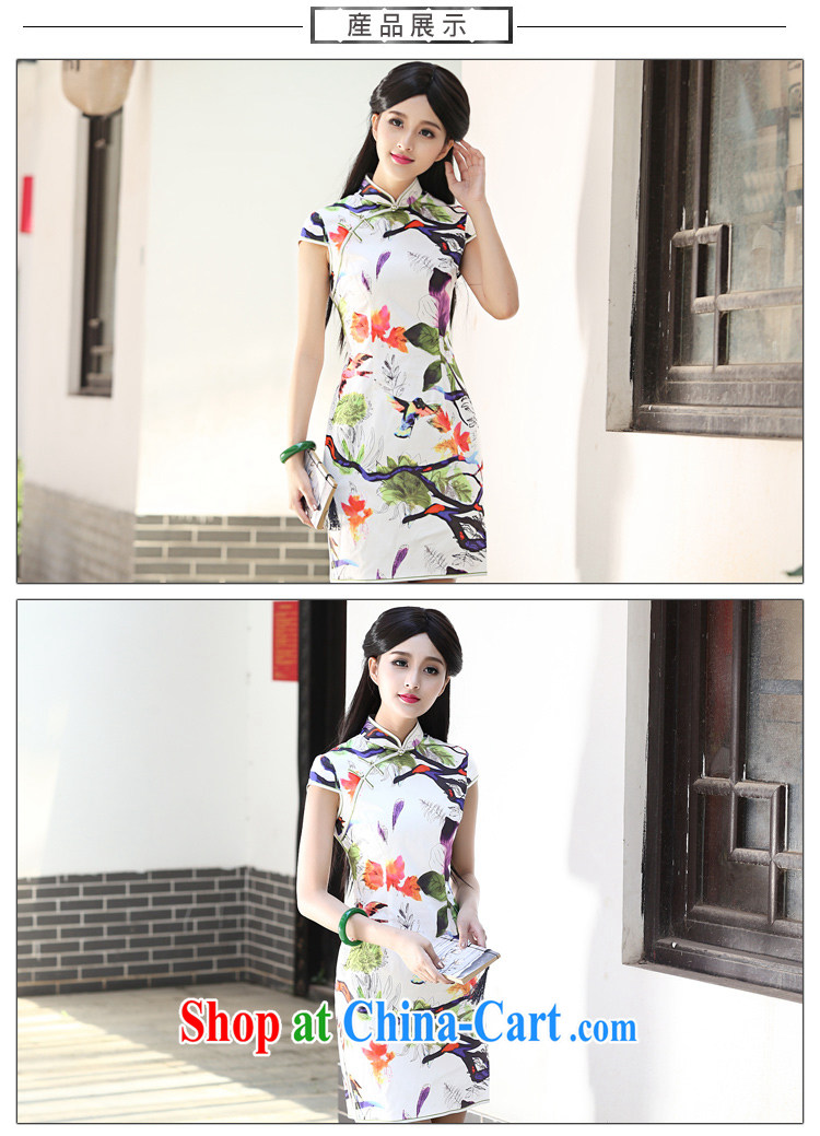 China classic 2015 new summer short, improved cheongsam, daily dress retro art small fresh floral XXL pictures, price, brand platters! Elections are good character, the national distribution, so why buy now enjoy more preferential! Health