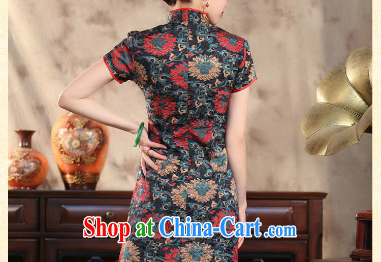 Find Sophie summer, new outfit, Ms. Tang with Chinese improved the collar retro jacquard flower rich beauty short cheongsam as color 2XL pictures, price, brand platters! Elections are good character, the national distribution, so why buy now enjoy more preferential! Health