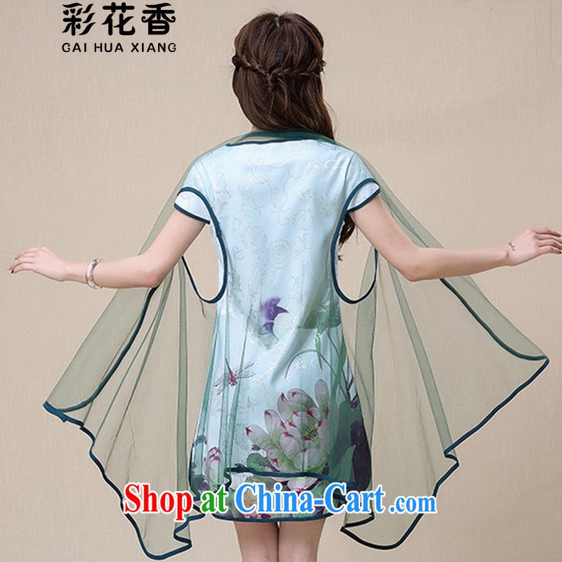 Colorful Flowers 2015 spring and summer women China wind National wind stamp dresses qipao 8958 picture color XXL, Flower (CAI HUA XIANG), online shopping
