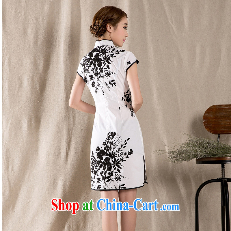 100 Mei dumping city 2015 summer new stylish and refined antique cheongsam dress China wind dresses AZ 1225 white XXL, 100 that dumping City (Beauty Beyond), shopping on the Internet