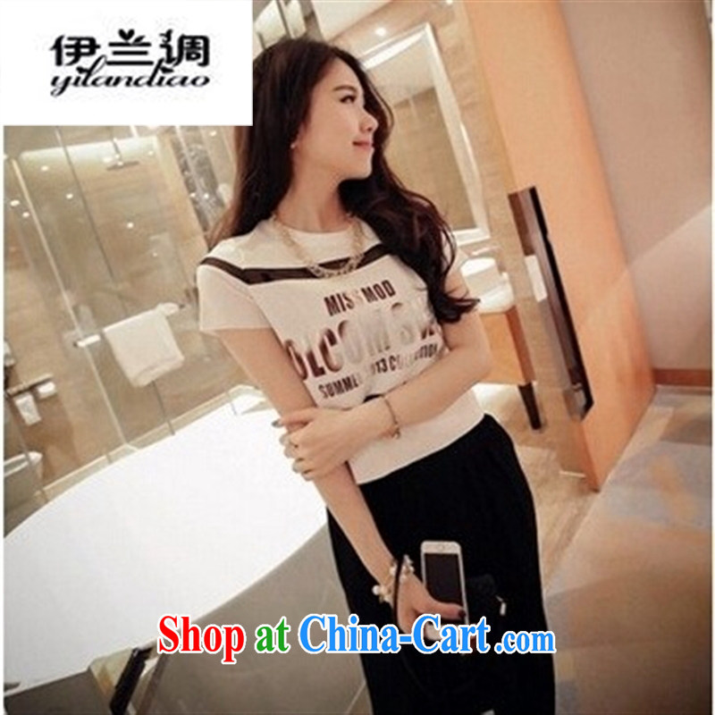 9 month female * The European site, summer girls stitching small sexy Web yarn short-sleeved shirt T girl short, short-sleeved T-shirt with students are white, the blue, and, on-line shopping