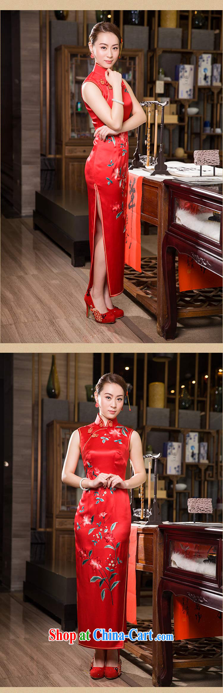 Mr. Wu female Red 2015 summer new 100-black long saffron, red XXL pictures, price, brand platters! Elections are good character, the national distribution, so why buy now enjoy more preferential! Health