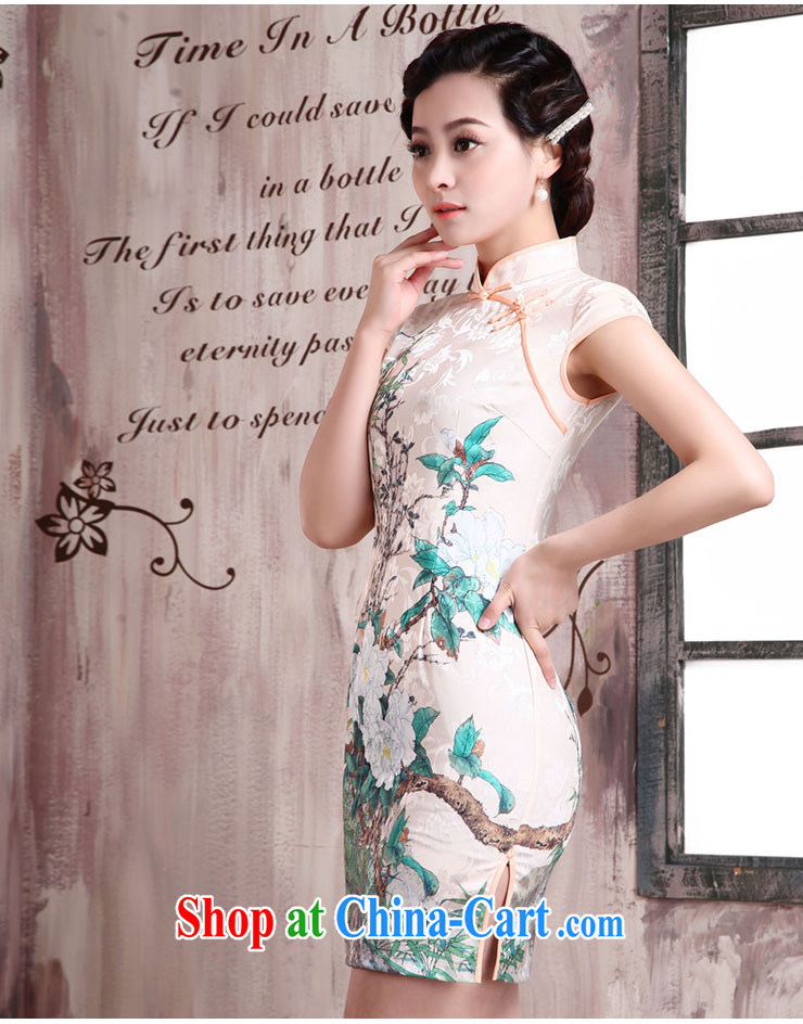 Jubilee 1000 bride spring 2015 new retro style dress improved stylish short, Ms. Tang with lace summer day qipao X 131 singing birds and fragrant flowers XXL pictures, price, brand platters! Elections are good character, the national distribution, so why buy now enjoy more preferential! Health