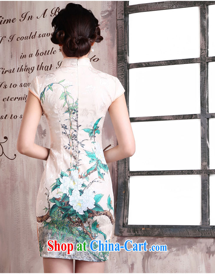 Jubilee 1000 bride spring 2015 new retro style dress improved stylish short, Ms. Tang with lace summer day qipao X 131 singing birds and fragrant flowers XXL pictures, price, brand platters! Elections are good character, the national distribution, so why buy now enjoy more preferential! Health