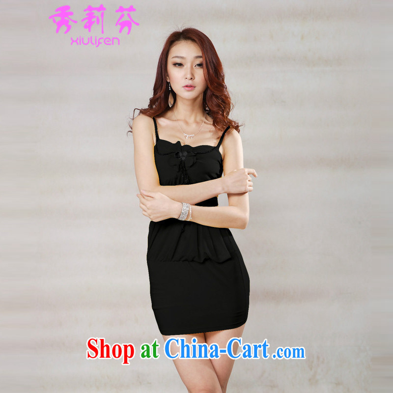 Hsiu-li-fen 2015 new night store women's clothing stylish and sexy beauty graphics thin straps double-yi skirt JM E - 082 - 1319 blue are code, Su-li-fen (xiulifen), online shopping