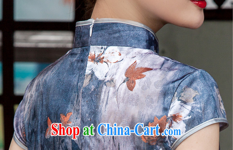 Mr. Lin 2015 summer, Retro Ethnic Wind Chinese beauty graphics thin short sleeve cheongsam dress stamp painting short stretch cotton robes XL painting pictures, price, brand platters! Elections are good character, the national distribution, so why buy now enjoy more preferential! Health