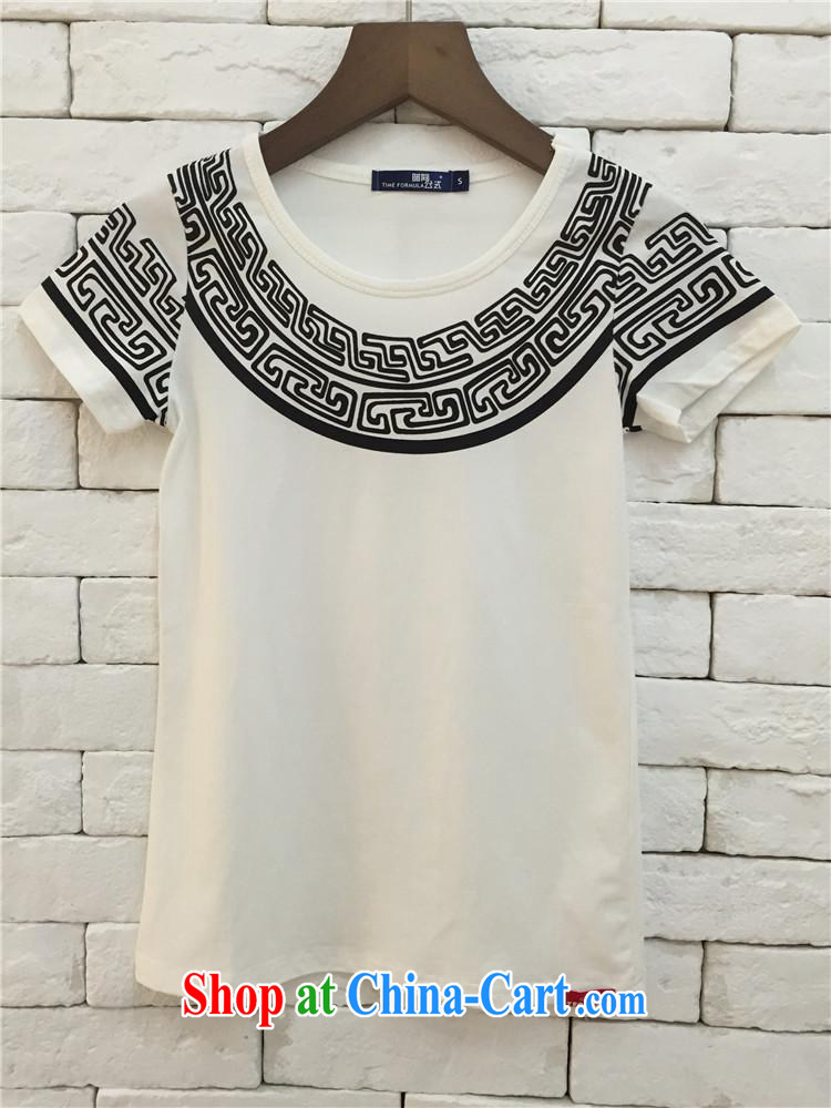 2015 spring and summer couples Ethnic Wind pattern stamp maiden honey replace short-sleeved T pension maximum code white XL pictures, price, brand platters! Elections are good character, the national distribution, so why buy now enjoy more preferential! Health