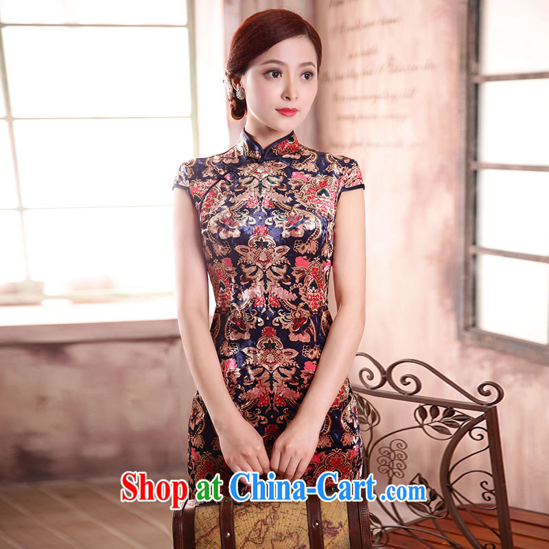 Jubilee 1000 bride spring 2015 new summer retro dresses improved fashion, older mothers with short-day flower cheongsam X 5073 Pi-city XXL, 1000 Jubilee bride, shopping on the Internet