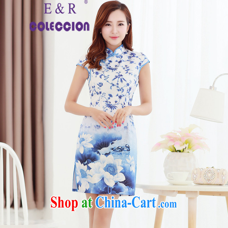 2015 new dresses, Retro spring dresses dresses summer daily short, improved cheongsam dress summer girl picture color XXL, E &R COLECCION, shopping on the Internet