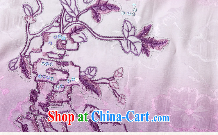 ILELIN summer 2015, female Chinese Tang is improved and stylish lounge beauty daily retro China wind short cheongsam dress party ends style cheongsam violet XXL pictures, price, brand platters! Elections are good character, the national distribution, so why buy now enjoy more preferential! Health