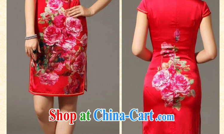 spend the summer new, Ms. dos santos cheongsam silk digital poster stretch elegant back door bows. Silk Cheongsam figure 3XL pictures, price, brand platters! Elections are good character, the national distribution, so why buy now enjoy more preferential! Health